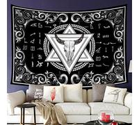 Wall Tapestry Goats Skull Demon Pentagram Mystic Symbol Gothic Tapestry Personalized Aesthetic Tapestries, For Office, Party, Home Decor, 150x200cm