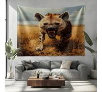 Wall Tapestry Living Room 80in x 60in, Polyester Prairie Dog Pattern Psychedelic Tapestry Wall Hanging for Bedroom, Light Yellow Lightweight Wall Art Ceiling Tapestries Decoration