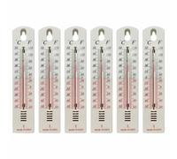 Wall Thermometer, 6PCS Room Thermometer Indoor, Wall Mounted Greenhouse Thermometers with Ce-lsius & Fahrenheits, Accurate Garden Thermometers Outdoor Easy to Read, for Home Office