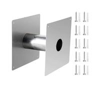 Wall Thimble Pipe - Metal Construction Sleeve, Extendable Vent Tube, Versatile Heating Connector, Practical Chimney Flue Adapter | For Water Heater Boiler Ventilation Duct Chimney Home Heating Install