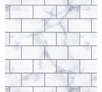 Arthouse Wall Tile Marble Brick 30.5X30.5Cm Grey (5 Tiles Per Pack) - Sw30