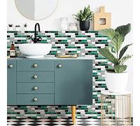 Wall Tile Transfers Sticker for Home Decor, Peel & Stick self-Adhesive splashback, Tile Decals for Living Room Kitchen Bathroom Decor, 9 Pieces