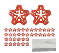 Wall Tiles Leveling Device, 50-Piece Floor Construction Locator Set, 1.38x1.38 Inches, Multi-Purpose Spacer Tool, Renovation Projects, Reusable Alignment Clips for Bathroom