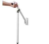 Wall to Floor Folding Toilet Grab Bar for Elderly & Did Bathroom ils with Supporting Legs White/Yellow (26"/30") - Safe & Support Soluts.