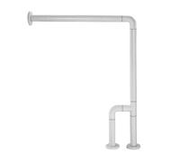 Wall to Floor Grab Rail,Wall Mounted Support Rail with Leg,Support Drop Down,for Bathrooms Homes Welfare Houses(White)