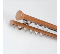 Wall Track Curtain Rod Single/Double Curtain Track Set Aluminium Heavy Duty Curtain Rail Pole Room Divider RV Shower Track For Curtains(F-Double,540cm/17.7ft)