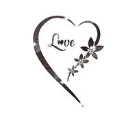 Wall Transfers 3D Acrylic Wall Stickers Heart Shaped DIY Self Adhesive Wall Art Decals Home Removable Decorations for Living Room Bedroom Bathroom Wall Stickers Bathroom (C, One Size)