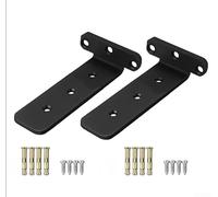 Wall Tripod Brackets Pair for Shelving and partitions, 2pcs Cold Rolled Steel Construction Providing Strong, Rust Resistant Support and Optimized Space Utilization (Black )