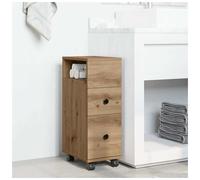 Wall TV Cabinet Artisian Oak 33x23x65cm Engineered Wood Narrow 1 Drawer Bathroom