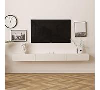 Wall TV Stand,Modern Floating TV Stand, Wall-Mounted Entertainment Center with Storage Drawers & Cable Management, Stylish 63" White TV Console for Living Room