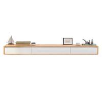 Wall TV Stand,Modern Floating TV Stand - Wall-Mounted for Living Room, Stylish Black & White Design with Concealed Wall Sockets, Spacious 220x20x24cm Storage Countertop, Perfect for Minimal