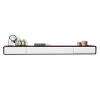 Wall TV Stand,Modern Floating TV Stand - Wall-Mounted for Living Room, Stylish Black & White Design with Concealed Wall Sockets, Spacious 220x20x24cm Storage Countertop, Perfect for Minimal