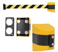 Wall Unit with Retractable Barrier, Magnetic Retractable Barrier with ABS Case Retractable Wall Mount Caution Belt, for Crowd Control Barriers and Line Dividers, for Queuing People and Warehouse