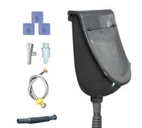 Wall Urinal - 37x25cm Abrasion Resistant Synthetic Resin Charcoal, Outdoor Standing Vessel Structure, Ergonomic Splash Guard Geometry, Reliable Weatherproof Frame | Hygiene Equipment for Fluid