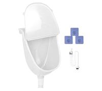 Wall Urinal for Men - Wall Mounted Commercial Urinal with Cover, Spill Proof Flushing Urine Diverter Toilet with Hose, Dorm Yard Camping Vehicle, Portable Hygiene Solution for Outdoor and Indoor Use