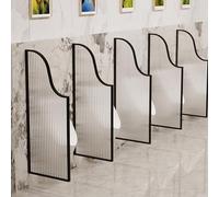 Wall Urinal Screen - Tempered Glass Toilet Partition Urinal Privacy Divider for Men’s Public RestroomToilet Accessories for Hotels and Commercial Spaces