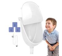 Wall Urinal with Lid,Wall Mounted Bathroom Washout Urinal | Spill Proof Flushing Urine Diverter with Hose Bathroom Toilet for Vehicle Home Yard Dorm