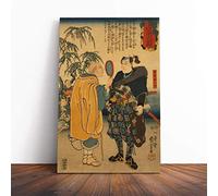 Wall Utagawa Kunisada Vintage Japanese Oriental Art (3) Canvas Print | Gallery Wrapped 30mm Frame Wall Art | 30x20 inches | Ready to Hang | Asian Picture | Living Room Bedroom Lounge Office
