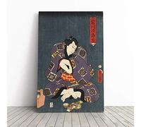 Wall Utagawa Toyokuni Vintage Japanese Oriental Art (18) Canvas Print | Gallery Wrapped 30mm Frame Wall Art | 24x16 inches | Ready to Hang | Asian Picture | Living Room Bedroom Lounge Office
