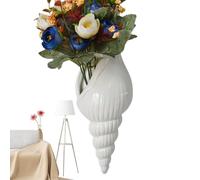 Wall Vase - Ceramic Flower Stand, Wall Mounted Contemporary, Multifunctional Design | Elegant Bedroom Kitchen Bathroom Dining Room Office Entryway Decor