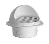 Wall Vent Cover Screen Stainless Steel Dryer Vents Covers Round Exhaust Vent 70mm 100mm 150mm Chimney Cap for Bathroom Ceiling Extractor(White Paint,150mm)