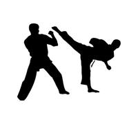 Wall Vinyl Sticker Decal Mural Dual Karate Fight Martial Art Sport Wall Decals for Boy Bedroom Home Decoration Art Mural Extra Large - 68x91cm