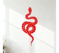 Wall Vinyl Sticker Decor Abstract Animal Snake Ethnic Style 54.1x134.5cm Easy Installation Red