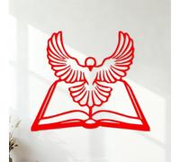 Wall Vinyl Sticker Decor Animals and Birds Ledger Bible White Dove Holy Spirit 35x41.6cm Can Modify and add Information Red