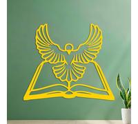 Wall Vinyl Sticker Decor Animals and Birds Ledger Bible White Dove Holy Spirit 54.6x64.8cm Equipped with Transfer Film kit Yellow