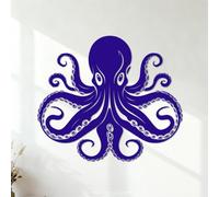 Wall Vinyl Sticker Decor Aqua Arbiter Black Octopus Mystic Marine 42x48.3cm Equipped with Transfer Film kit DarkBlue