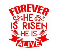 Wall Vinyl Sticker Decor Christian Easter Design 67.2x71.8cm Do not Damage The Wall Surface Red