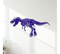 Wall Vinyl Sticker Decor Dinosaur Skeleton Tyrannosaurus T Rex 34x66.4cm Window Decals DarkBlue