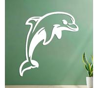 Wall Vinyl Sticker Decor Dolphin Ocean Marine Animal Nursery 35x38.2cm Personalized Customization White