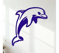 Wall Vinyl Sticker Decor Dolphin Ocean Marine Animal Nursery 42x45.9cm Store Decoration DarkBlue