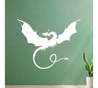 Wall Vinyl Sticker Decor Dragon Fantasy Movie Feature Room 35x45.2cm Self Adhesive White
