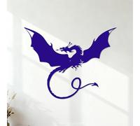 Wall Vinyl Sticker Decor Dragon Fantasy Movie Feature Room 42x54.3cm Waterproof DarkBlue