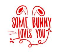 Wall Vinyl Sticker Decor Easter Bunny Hops Peep Hunt My First Baby 54.6x57.2cm Personalized Customization Red