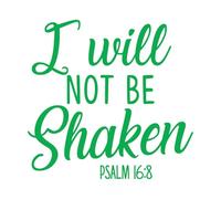 Wall Vinyl Sticker Decor i Will not be Shaken 67.2x69.9cm Store Decoration Green