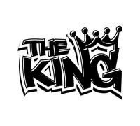 Wall Vinyl Sticker Decor Lettering The King Crown Boys 36x51.2cm Removable Without Leaving Glue Small Black