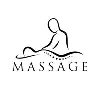 Wall Vinyl Sticker Decor Massage People Silhouette Lines Relax Salons 36x51.2cm Removable Without Leaving Glue S-Black