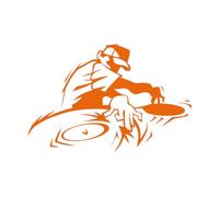 Wall Vinyl Sticker Decor Music DJ Night Club House Musical 72x111.5cm Art Decoration Extra Large Orange
