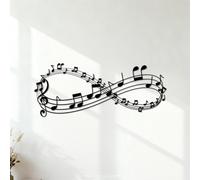 Wall Vinyl Sticker Decor Musical Infinity Music ation 41.6x102.2cm Do not Damage the wall Surface Black