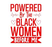 Wall Vinyl Sticker Decor powe by The Women Before me Design 40x50.6cm Window Decals Red