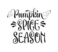 Wall Vinyl Sticker Decor Pumpkin Spice Season Element 49.2x60.2cm Removable Without Leaving Glue Black