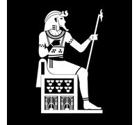 Wall Vinyl Sticker Decor Silhouettes of King and Queen on Egyptian Papyrus offering Sacrifices to The Gods Ancient Egyptian Gods 57.6x89.4cm Art Decoration White