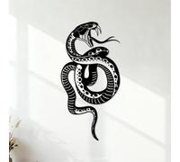Wall Vinyl Sticker Decor Snake Wild Animal Snake 34x68.3cm Waterproof Black