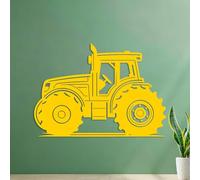 Wall Vinyl Sticker Decor Tractor Tire Tracks Tractor Farm Racing Road Tire Tracks 42x59.2cm Equipped with Transfer Film kit Yellow