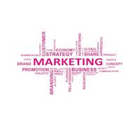 Wall Vinyl Sticker Decor Word Cloud Marketing 54x90.5cm Do not Damage The Wall Surface Rosered