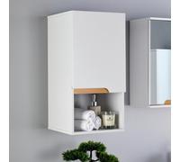 (Wall White - 1 Door) Bathroom Floor / Wall Mounted Cabinet Vanity Unit