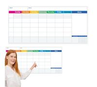 Wall Whiteboard Calendar | 17x35 Inches Whiteboard Weekly/Monthly Planner - Reusable Whiteboard Multi-functional Erasable Wall Calendar, Monthly Schedule Planner For Office School